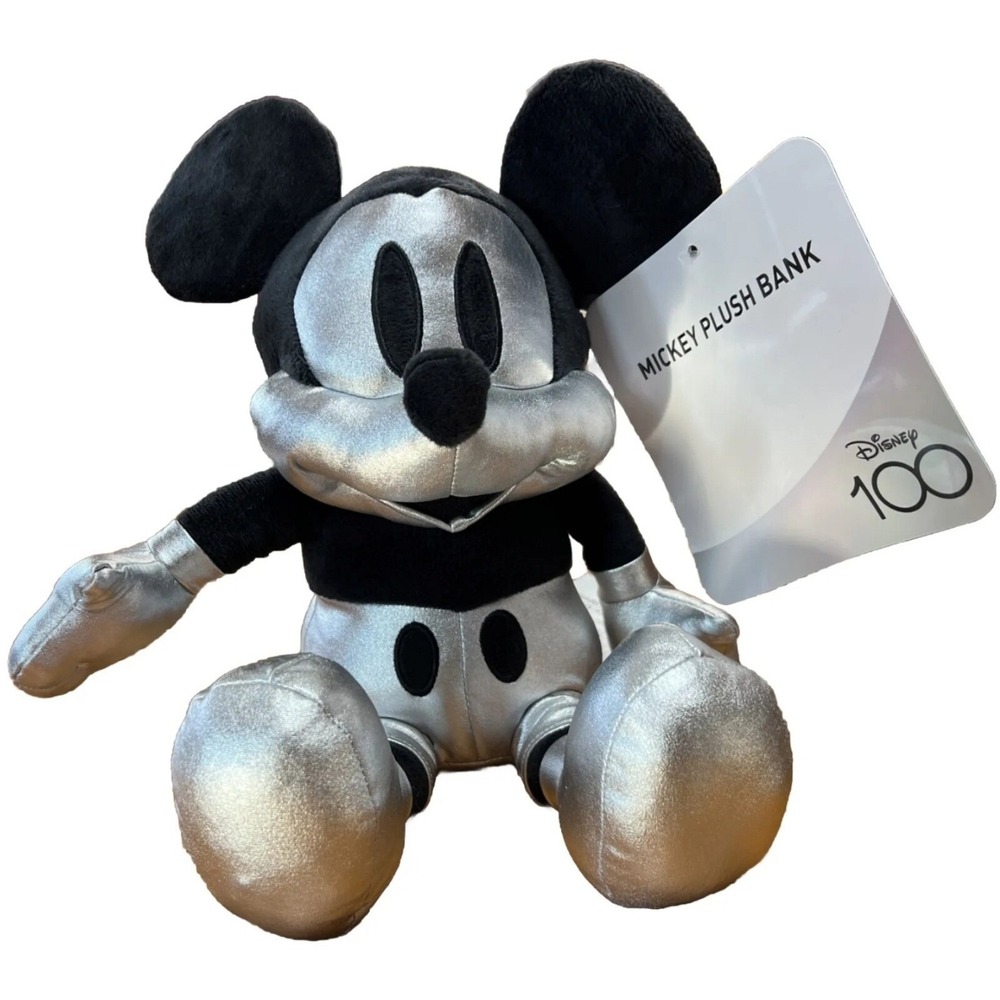 NWT Disney 100 Mickey Mouse Plush 12" Bank
